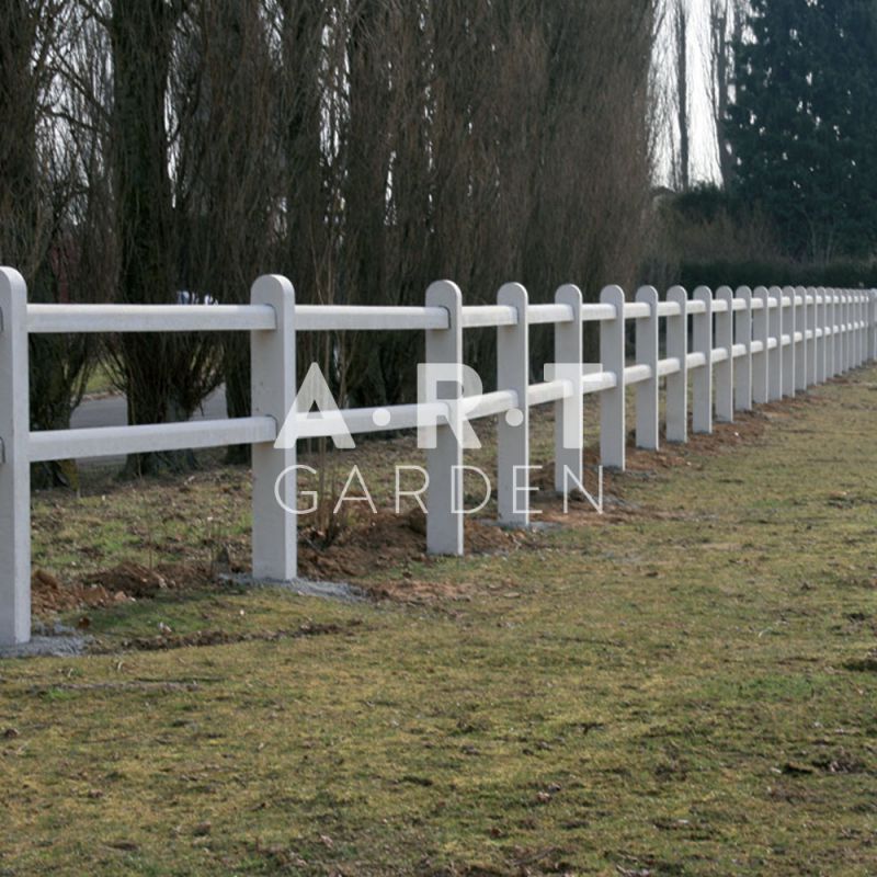 poteau pour cloture avec lisses béton plusieurs coloris