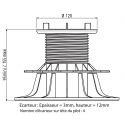 Plot terrasse autonivelant 95 155 mm