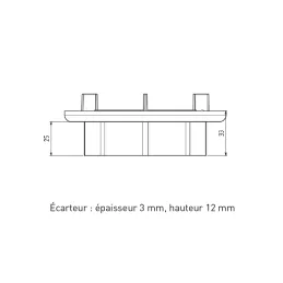 carton de 120 REHAUSSES 25mm plot DALLE JOUPLAST