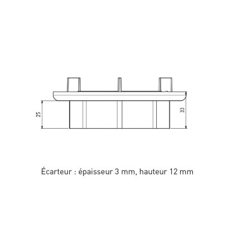 carton de 120 REHAUSSES 25mm plot DALLE JOUPLAST