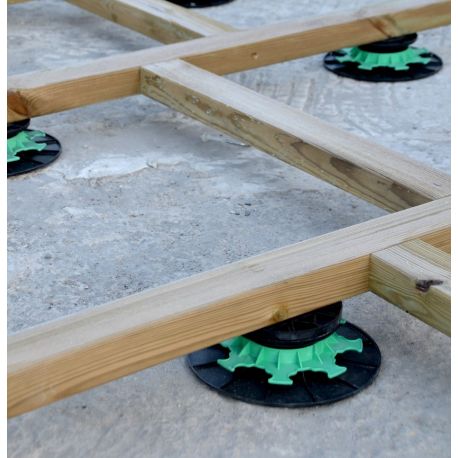Stelzlager höhenverstellbar für Holzterrassen 40 bis 60 mm - Jouplast