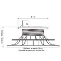 Adjustable pedestal 50 80 mm for Wooden Deck - Jouplast