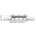 Plattenlager für Fliesen Terrassen - Höhenverstellbar von 20 bis 30 mm - Jouplast