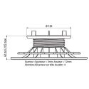 Plattenlager für Fliesen Terrassen - Höhenverstellbar von 40 bis 60 mm - Jouplast