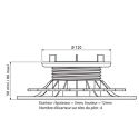 Plattenlager für Fliesen Terrassen - Höhenverstellbar von 50 bis 80 mm - Jouplast