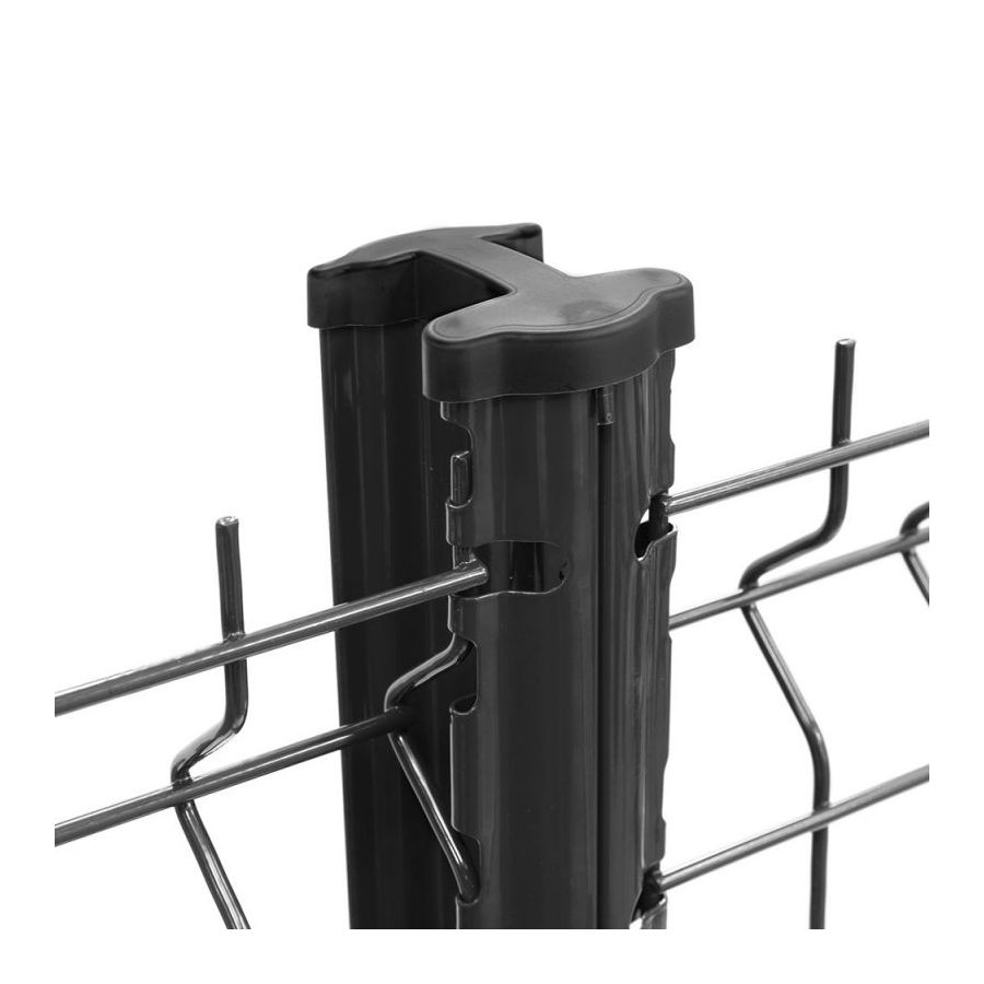 Poteau à encoches GIGA - 700mm - 80x60 mm - pour panneaux GIGA - Capuchon non compris
