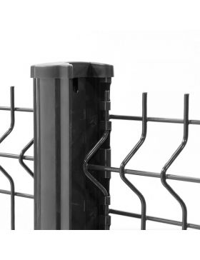 Poteau à encoches GIGA - 700mm - 80x60 mm - pour panneaux GIGA - Capuchon non compris