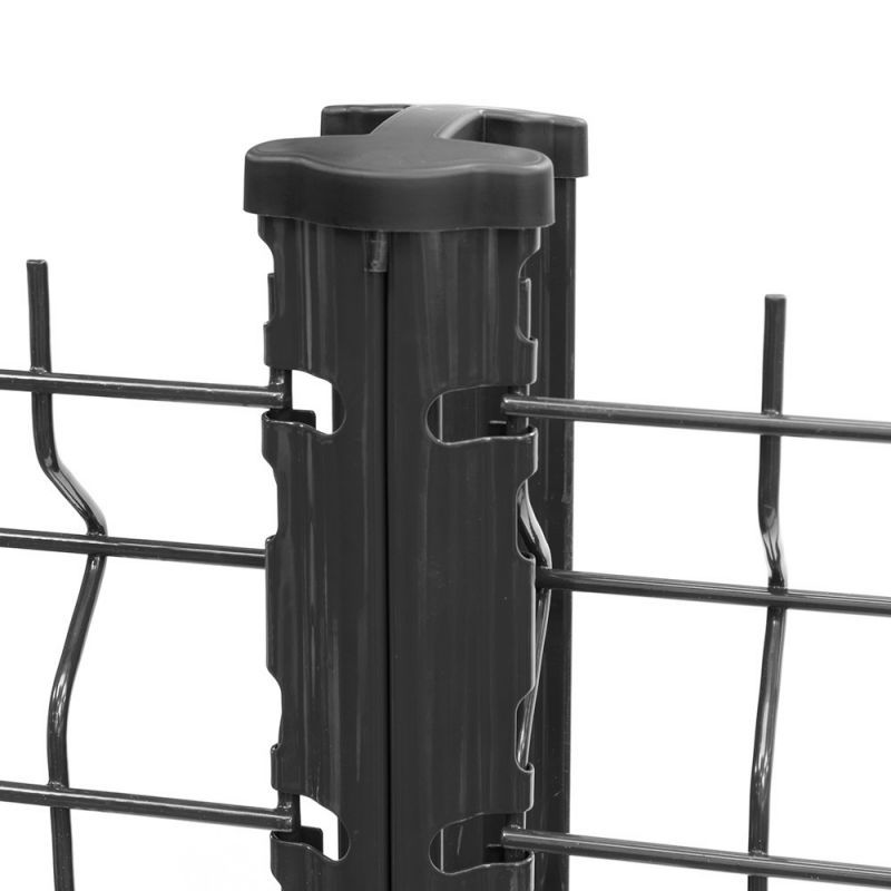 Poteau à encoches GIGA - 700mm - 80x60 mm - pour panneaux GIGA - Capuchon non compris