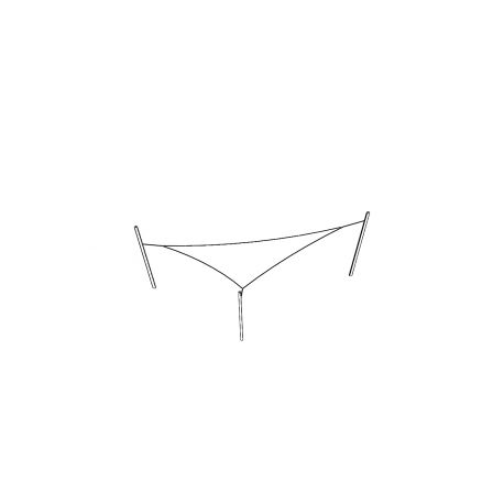 Voile d'ombrage angle droit triangulaire 4x5x6.4m Ingenua