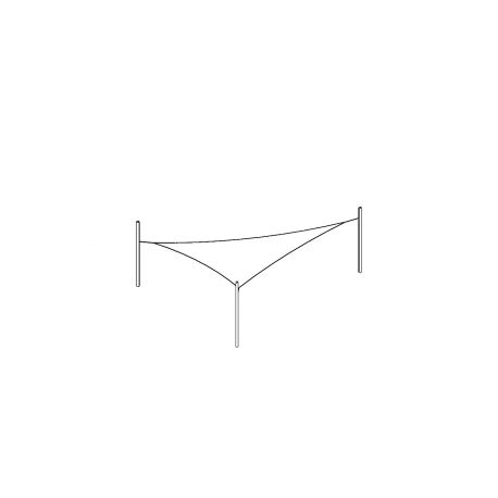 Voile d'ombrage design triangulaire 5m Ingenua