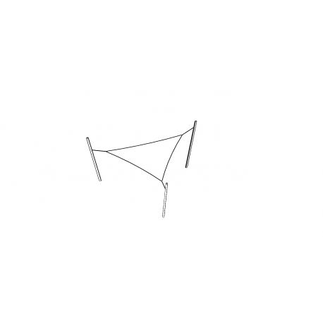 Voile d'ombrage design triangulaire 5m Ingenua