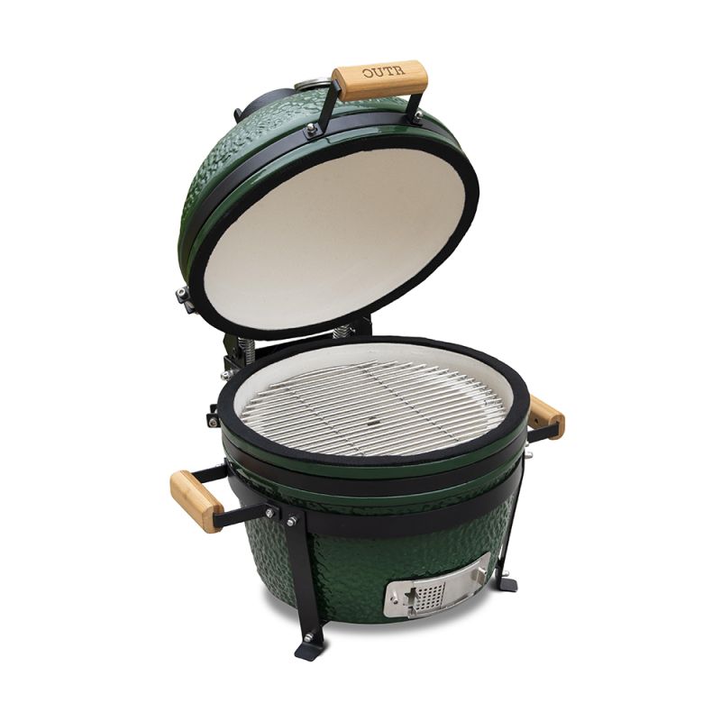 Barbecue Céramique Kamado Medium 40 cm Vert OUTR