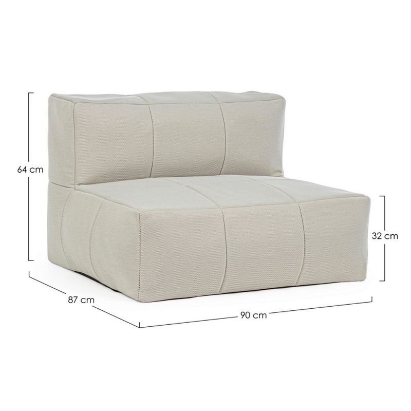 Fauteuil pouf d’extérieur SPARROW taupe