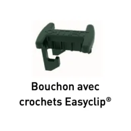 Poteau Easyclip Plus - à sceller - Bouchon compris