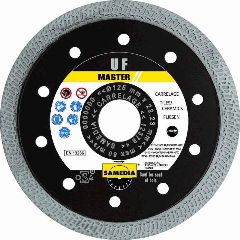 Disque diamant pour carrelage - Master UF - 125 x 22.23 mm Disque diamant pour carrelage - Master UF - 125 x 22.23 mm