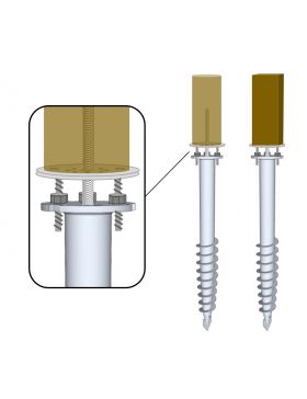 Connecteur pour poteau bois Connect tige Filetée(C41)