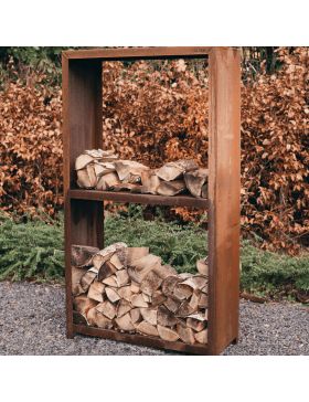 Etagère à bois Woodstock en acier corten