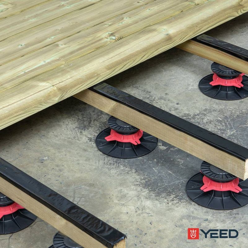 Adjustable pedestal 60/90 mm for wooden deck - Rinno Plots