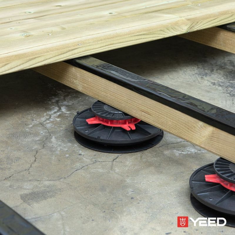Self-leveling pedestal 65/85 mm for wooden deck - Rinno Plots