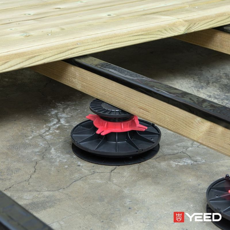 Self-leveling pedestal 85/115 mm for wooden deck - Rinno Plots