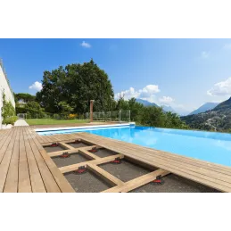 Timber pedestal 150/260 mm for wooden deck - YEED