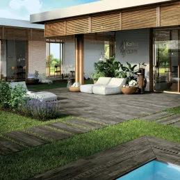 Dalle en grès cérame - RAIL - Graphite