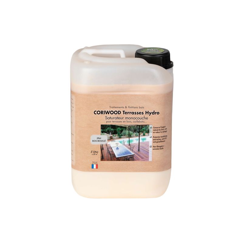 Saturateur monocouche pour terrasse bois - Incolore - Jérican 5 L Saturateur monocouche pour terrasse bois - Incolore - Jérican 5 L