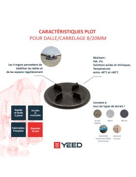 Paving pedestal 8 mm - YEED