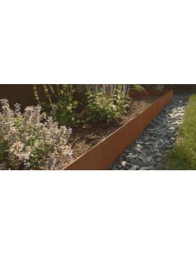 Bordure EasyFix LI 100 Corten - Longueur 120 cm - Hauteur : 10 cm