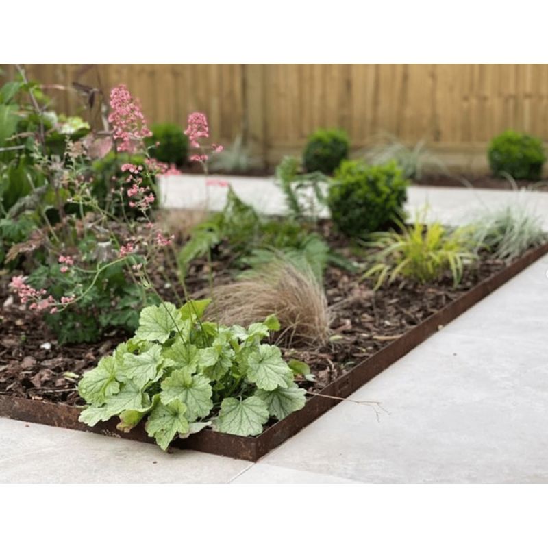 Bordure EasyFix LI 100 Corten - Longueur 120 cm - Hauteur : 10 cm