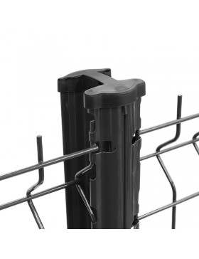 Poteau à encoches GIGA - 700mm - 80x60 mm - pour panneaux GIGA - Capuchon non compris