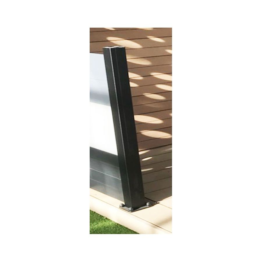Poteau alu Carré multidirectionnel - Noir - 2500 mm