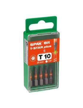 Boîte de 5 embouts T-STAR+ – Empreinte T10 à T40 - 25 mm