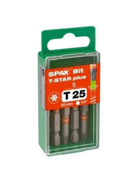 Boîte de 5 embouts T-STAR+ – Empreinte T10 à T40 - 50 mm