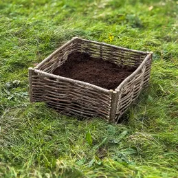 Jardinière en bois de noisetier tressé - 2 tailles disponibles