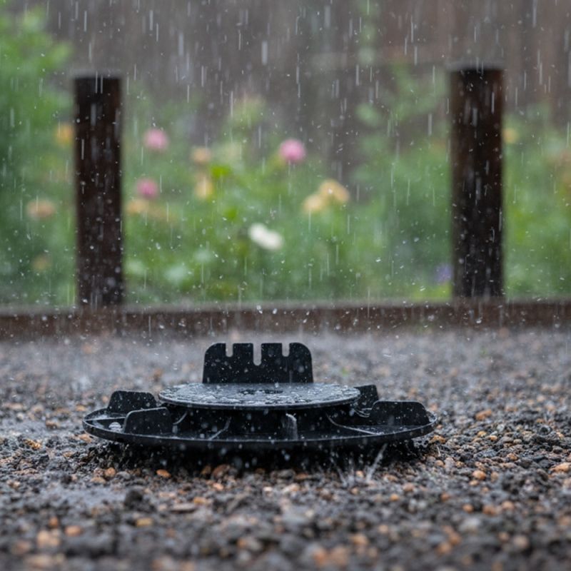 Timber pedestal 20/30 mm for wooden deck - Essentiel Jouplast