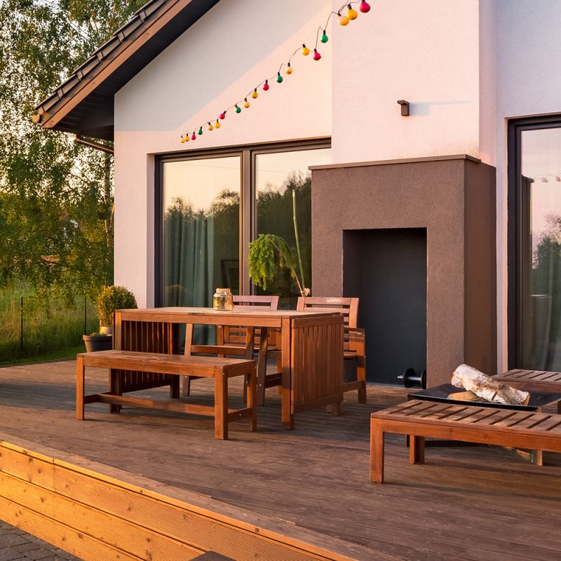 Timber pedestal 20/30 mm for wooden deck - Essentiel Jouplast