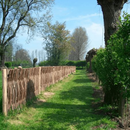 Panneau cloture noisetier en tressage vertical - 3 tailles disponibles
