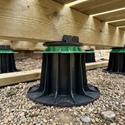 Timber pedestal 140/230 mm for wooden deck - Essentiel Jouplast