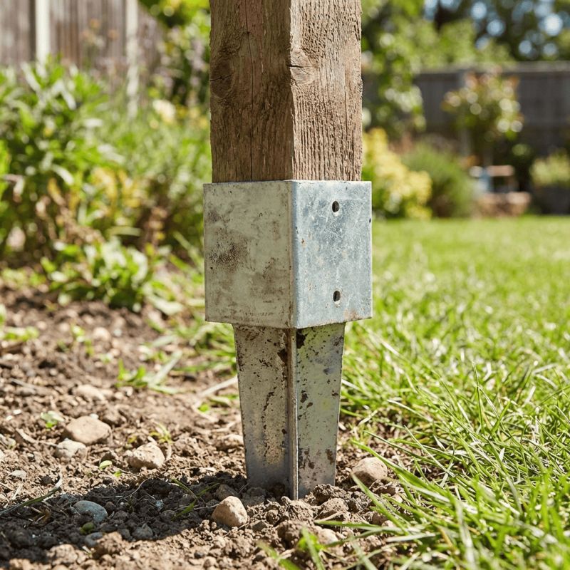 Pieu pour poteau bois - 90x90mm