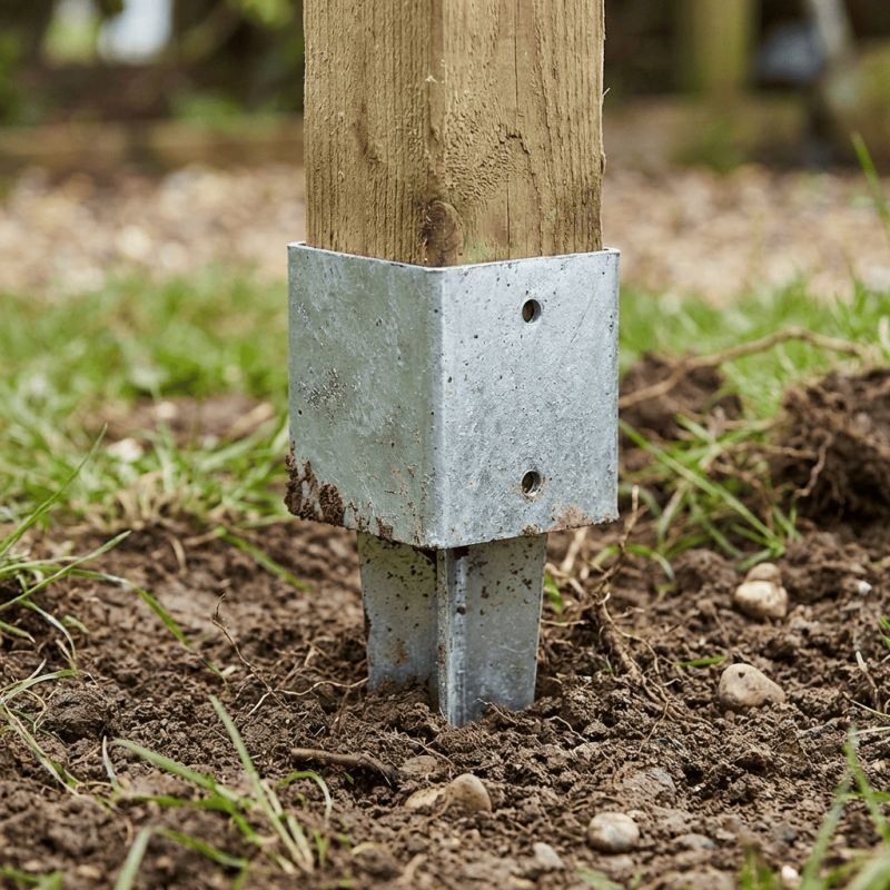 Pieu pour poteau bois - 90x90mm