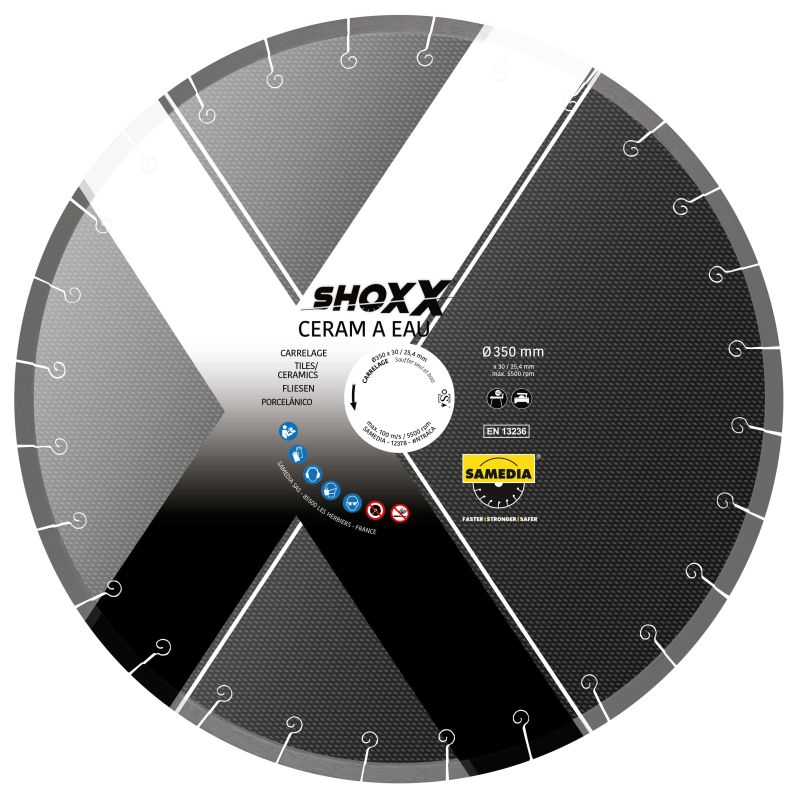 Disque diamant - Shoxx Ceram à eau - 300mm