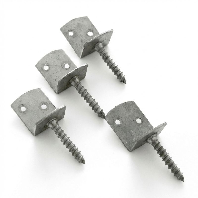 Equrre en inox pour panneau bois (Lot de 4)