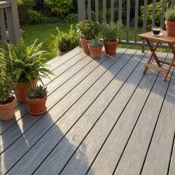 Lame composite Gris clair 23 x 138 x 4000 mm - Fiberdeck