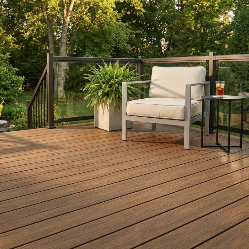 Lame composite "TEAK" 23 x 138 x 4000 mm - Fiberdeck