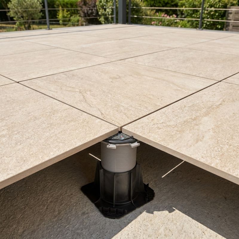 Plot réglable H130-230 autonivelant Cleman pour terrasse dalle