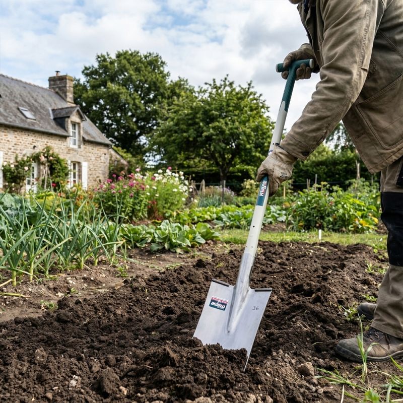 Louchet terrassier avec manche résine - 36cm
