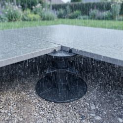 Soporte para terraza de baldosas H100 regulable de 100 a 170 mm - Aletas de 2 mm - VERINDAL