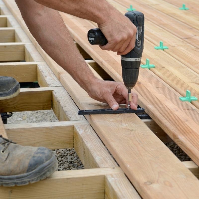Fixation invisible pour lame de terrasse en bois FIXEGO Jouplast