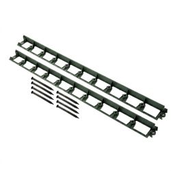 2 Borduras DELIMA + 8 estacas - 45mm x 240cm - Verde - JOUPLAST